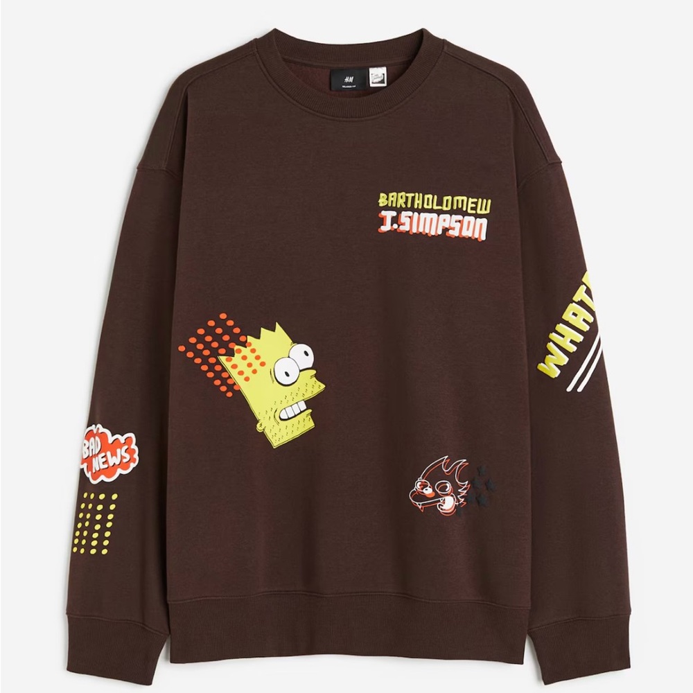 H &M The Simpson LOOSE FIT SWEATSHIRT size M